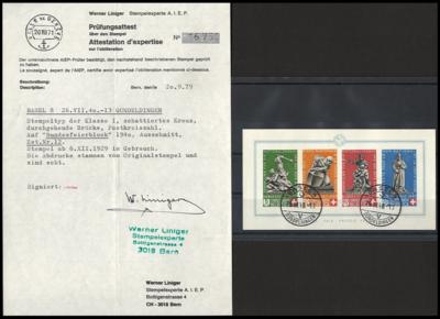 .gestempelt - Schweiz Block Nr. 5 (Bundesfeierbl.) gepr. m. Attest Liniger, - Briefmarken und Ansichtskarten