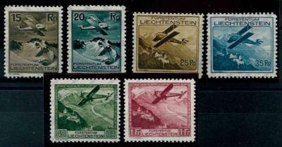 ** - Liechtenstein Flug  Nr. 108/113 postfr. einwandfrei. (6) F - Stamps