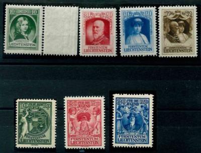 ** - Liechtenstein Nr. 90/93 u. 116/18 postfr. einwandfrei,(7) F - Známky