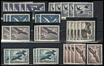 ** - Österr. - 5 Sätze Flug 1950/53 (Heimische Vogelwelt), - Briefmarken und Ansichtskarten