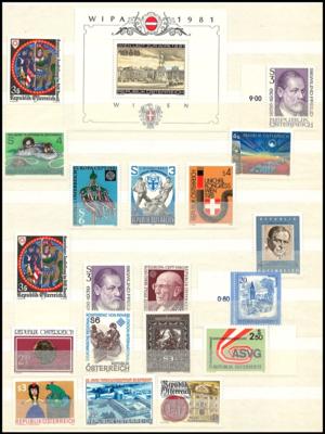 ** - Partie Dubl. Österr. 1981/1998, - Briefmarken und Ansichtskarten