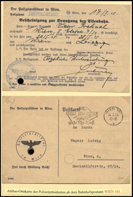 Poststück - Interess. Endkriegsbelege der Polizei/Gendarmerie/ Feldgend., - Briefmarken und Ansichtskarten