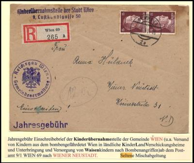 Poststück - Kinder im Krieg 1945 - erschütternde postalische Dokumentation dieses Zeitraumes, - Francobolli