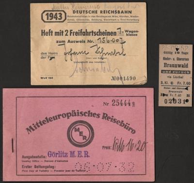 Poststück - Kl. Partie Fahrkarten etc., - Briefmarken und Ansichtskarten