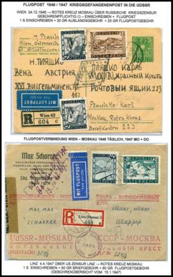 Poststück - Österr. 1946/47 - Rekoomandierte - Briefmarken und Ansichtskarten