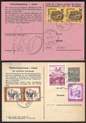 Poststück - Österr. II. Rep. Nachsendeaufträge in unglaublicher Fülle, - Briefmarken und Ansichtskarten