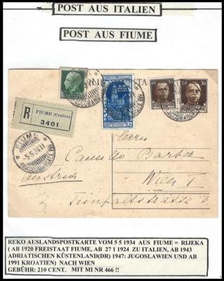 Poststück - Österr. - Partie Poststücke "Incoming Mail" ab ca. den 1930ern u.a. Estland, - Známky