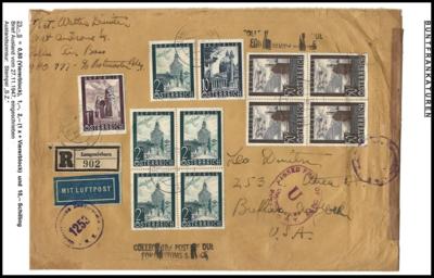 Poststück - Österr. - Spezialpartie Flugpostausgabe 1947 mit Post nach Palästina, - Známky