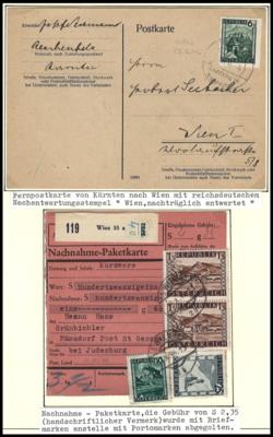 Poststück - Österreich vorwiegend Belege mit bunter Landschaft ab 1945, - Francobolli