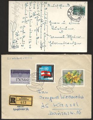 Poststück - Partie Belege Kleines Walsertal ab Monarchie, - Briefmarken und Ansichtskarten