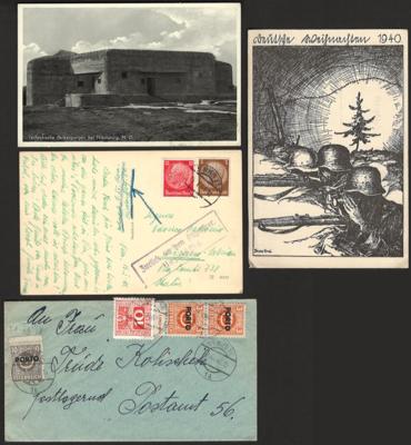 Poststück - Partie Poststücke Österr. u. D.Reich u.a. mit Feldpost - Tarnstempel, - Stamps