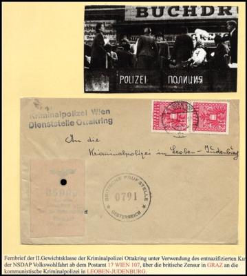 Poststück - Polizei-Dokumentation Wien 1945 (Kriminal-, - Briefmarken und Ansichtskarten