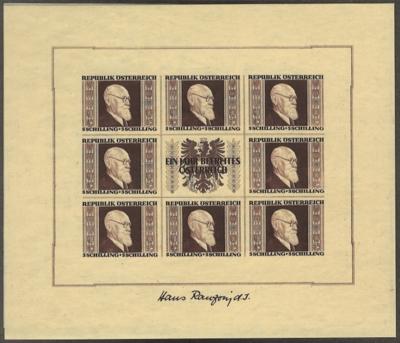 **/* - Sammlung Österr. 1945/1987 u.a. mit RENNERBLOCK(übl. Unebenh.), - Stamps