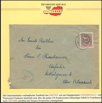 Poststück - Bezirk Gmünd/Weitra 1945 -ca. 40 Belege, - Známky