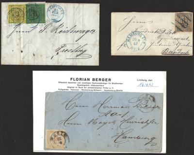 Poststück/Briefstück - Partie Poststücke D. REich mit altd. Staaten, - Stamps