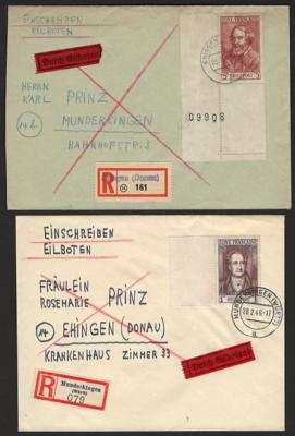 Poststück/Briefstück - Partie Poststücke meist Franz. Zone und Saarland, - Francobolli