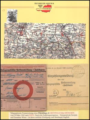 Poststück - Foto Anweisung mit rotem Ring 1945, - Briefmarken und Ansichtskarten