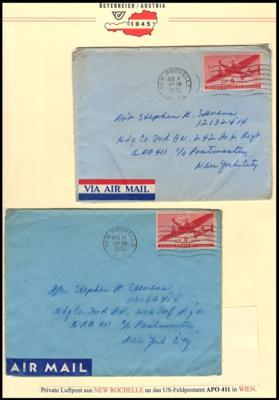 Poststück - Frühe US-Feldpost aus oder nach SALZBURG 1945, - Stamps