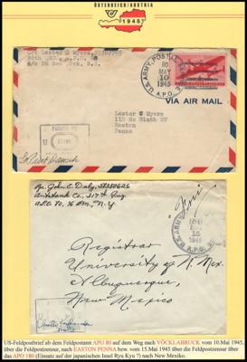 Poststück - Frühe US-Feldpost in Oberösterreich 1945 APO 26 RIED, - Známky