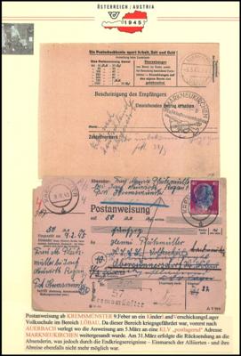 Poststück - Kinderland Verschickungsbelege zu Kriegsende 1945, - Briefmarken und Ansichtskarten