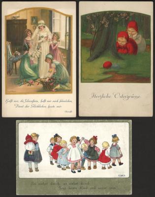 Poststück - Kl. Partie Motivkarten "Pauli Ebner", - Briefmarken und Ansichtskarten