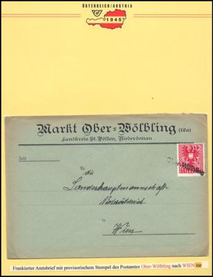 Poststück - Österr. 1945 Wappenfrankatur - Francobolli