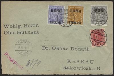 Poststück - Österr. Flgp. 1918 - Ziviler - Briefmarken und Ansichtskarten