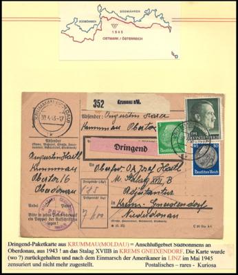 Poststück - Ostmark Partie STALAG XVIIB Belege, - Briefmarken und Ansichtskarten
