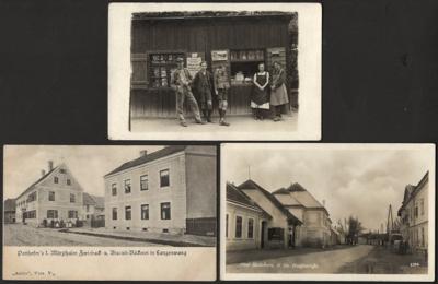 Poststück - Partie AK div. Österr. u.a. mit Panhofers Bäckerei in Langenwang - Ober Mallebern - Selzthal Rankweil etc., - Briefmarken und Ansichtskarten