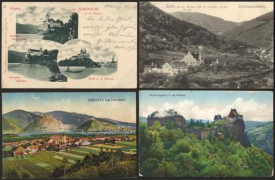 Poststück - Partie AK Wachau sowie 1 Fotomappe Wachau mit 236 aufgezogenen Fotos, - Briefmarken und Ansichtskarten