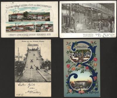 Poststück - Partie Ansichts- und Motivkarten Österr. Monarchie u.a. mit Rodelbahn auf der Brünner Messe, - Briefmarken und Ansichtskarten