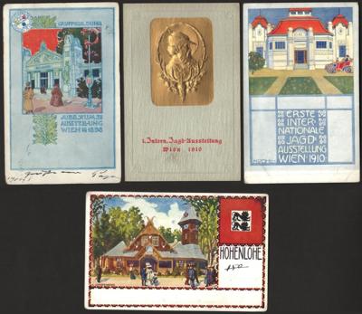 Poststück - Partie Ausstellungskarten - Briefmarken und Ansichtskarten