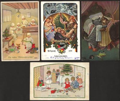 Poststück - Partie Motiv- und Künstlerkarten u.a. mit Pauli Ebner, - Briefmarken und Ansichtskarten