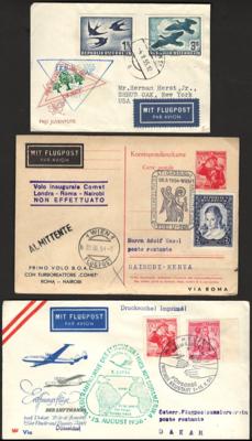 Poststück - Partie Poststücke Österr. II. Rep. mit viel Flugpost, - Briefmarken und Ansichtskarten
