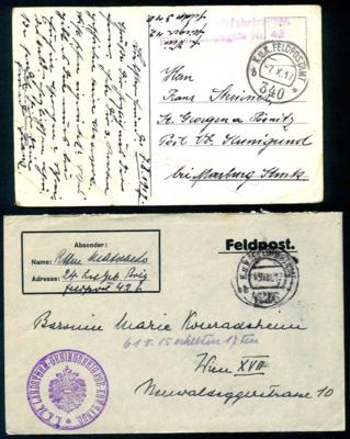 Poststück - Partie Poststücke Österr. Monarchie, - Briefmarken und Ansichtskarten