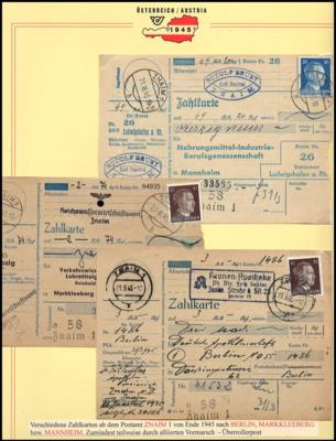 Poststück - Südmähren ehemals Niederdonau 1945, - Briefmarken und Ansichtskarten