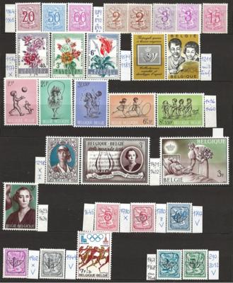 ** - Belgien - Partie Dubl. ca. 1893/1975, - Známky a pohlednice