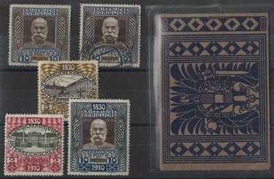 */gestempelt/Briefstück - Sammlung Österr. ca. 1908/1910, - Briefmarken und Ansichtskarten
