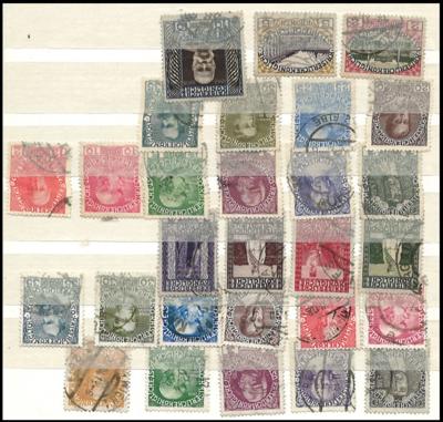 .gestempelt/Poststück - Österr. - Partie Dubl. 1850/1937 inkl. Porto, - Briefmarken und Ansichtskarten