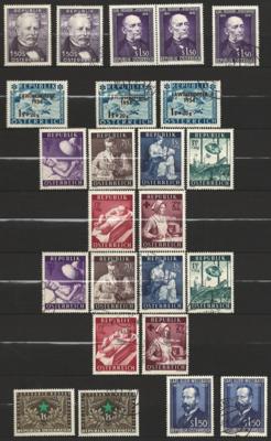 **/gestempelt - Sammlung Österr. 1954/ knapp in die Eurozeit, - Stamps and postcards