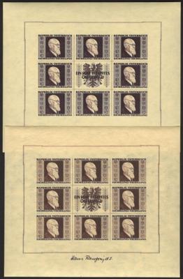 ** - Österr. - RENNERBLOCK, - Stamps and postcards