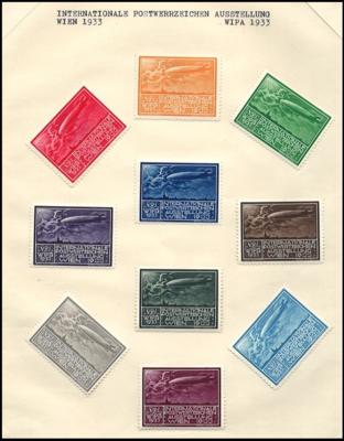 * - Partie Vignetten zur WIPA 1933, - Stamps and postcards