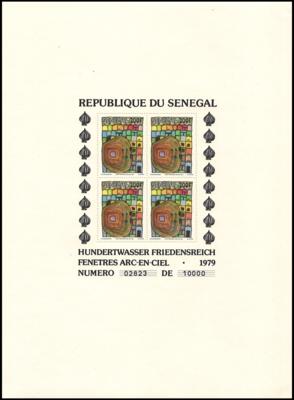 ** - Senegal Block Nr. 34/36 (HUNDERTWASSER), - Francobolli e cartoline