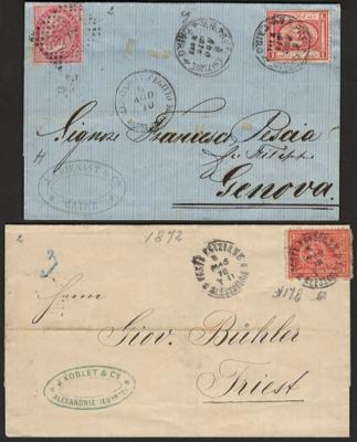 Poststück/Briefstück - Partie Poststücke Ägypten, - Francobolli e cartoline