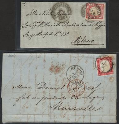 Poststück/Briefstück - Partie Poststücke Italien mit etwas Altitalien und San Marino, - Stamps and postcards