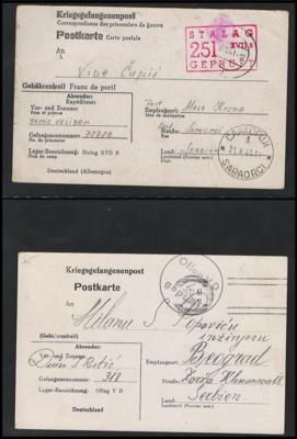 Poststück - D.Reich - Partie Kriegsgefangenen- und Interniertenpost WK II und danach, - Známky a pohlednice
