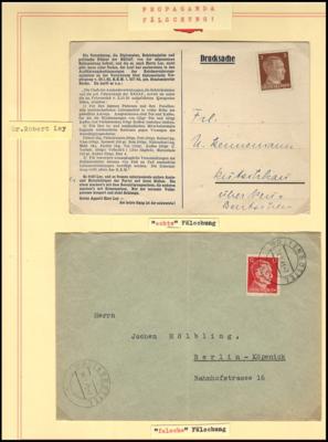 Poststück - Dokumentation von Anti/ Propaganda währen des II. WK, - Briefmarken und Ansichtskarten