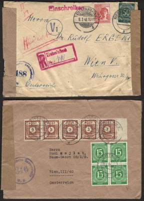 Poststück - Frühe Nachkriegsbelege Deutschland, - Známky a pohlednice