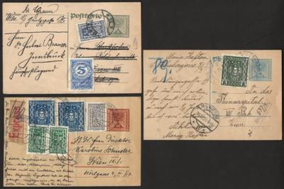 Poststück - Ganzsachensammlung Deutsch-Österreich u. I. Rep., - Známky a pohlednice