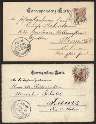 Poststück - Österr. Monarchie - "K. UND K. FELDPOST - EXPOSITUR No 21/31.8.99" auf Karte mit Nr. 51 nach Krems, - Známky a pohlednice